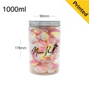 1000ml/90mm PET Plastic Jar Alu Cap 50/ctn