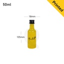 50ml PET Plastic Bottle Matte Black Alu Cap 500/ctn
