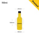 150ml PET Plastic Bottle with Black Alu Cap 200/ctn