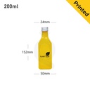 200ml PET Plastic Bottle with Alu Cap 300/ctn