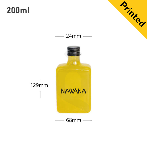 200ml C PET Plastic Cold Brew Bottle Black Alu Cap 200/ctn