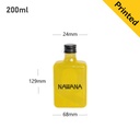 200ml C PET Plastic Cold Brew Bottle Black Alu Cap 200/ctn