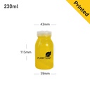230ml PET Plastic Milk Bottle with White PP Cap 200/ctn