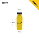 250ml PET Plastic Bottle with Black Plastic Cap 200/ctn