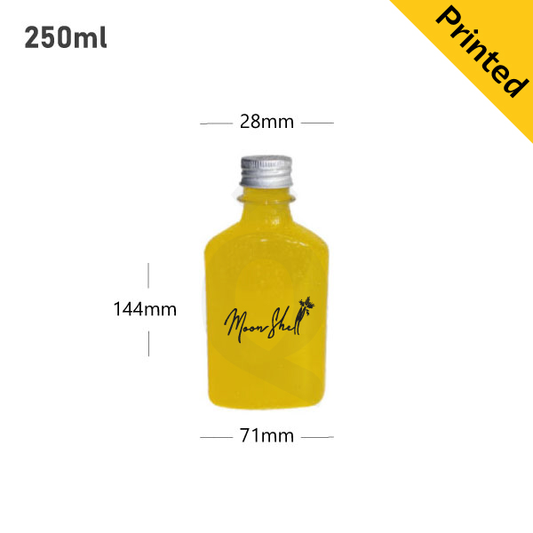 250ml A PET Plastic Cold Brew Bottle Silver Alu Cap 200/ctn