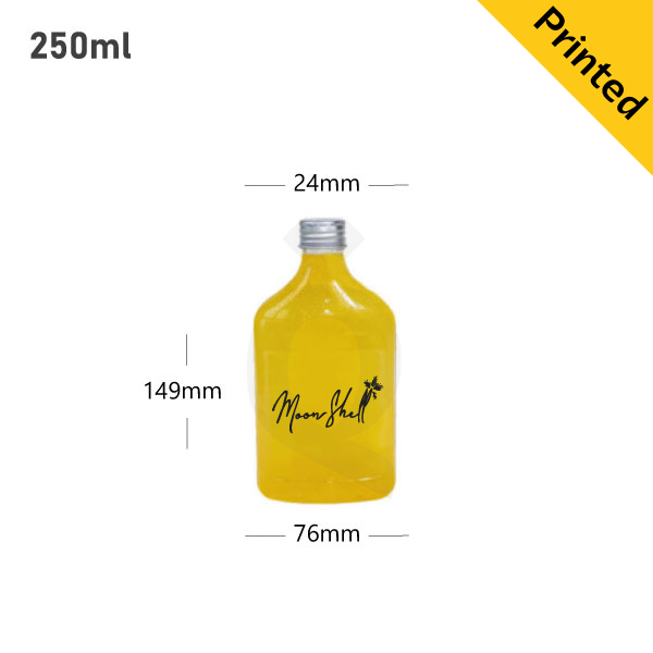 250ml D PET Plastic Cold Brew Bottle Sliver Alu Cap 200/ctn