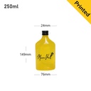 250ml D PET Plastic Cold Brew Bottle Black Alu Cap 200/ctn