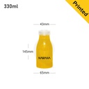 330ml PET Plastic Milk Bottle with Clear PP Cap 147/ctn