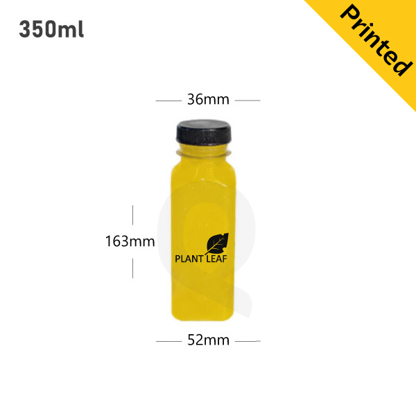 350ml PET Plastic Bottle Black Plastic Cap 200/ctn