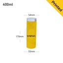 400ml PET Plastic Bottle with O Hole Alu Cap 100/ctn