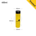 400ml PET Plastic Bottle with Black PP Cap 100/ctn