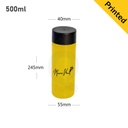 500ml PET Plastic Bottle with Black PP Cap 100/ctn