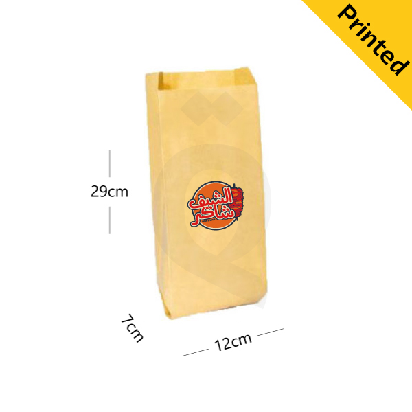 Satchel Kraft Paper Bag 12×7×29 cm 1000/ctn