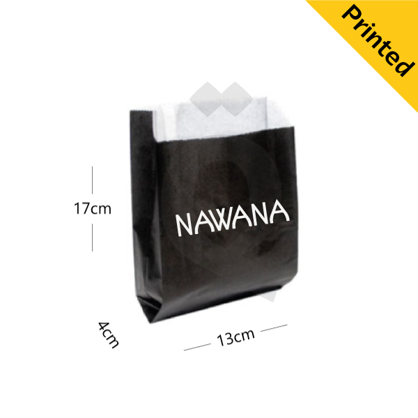 Black - Satchel White Paper Bag 13×4×17 cm 1000/ctn