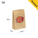 #1 Kraft Paper No Handle Bag Size 18x8x28cm 200/ctn