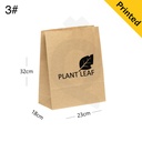 #3 Kraft Paper No Handle Bag Size 23x18x32cm 200/ctn