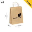 #4 Kraft Paper Twisted Handle Bag Size 24x14x34cm 200/ctn