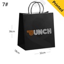 #7 Black - White Paper Twisted Handle Bag Size 32x18x36cm 200/ctn