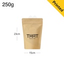 250g Kraft Stand Up Ziplock Bag 250/ctn