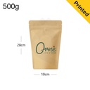 500g Kraft Stand Up Ziplock Bag 250/ctn