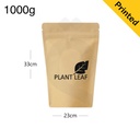 1000g Kraft Stand Up Ziplock Bag 250/ctn