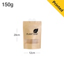 150g Kraft Stand Up Ziplock Window Bag 250/ctn