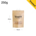 250g Kraft Stand Up Ziplock & Window Bag 250/ctn
