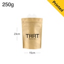 250g Kraft Stand Up Ziplock & Valve Bag 250/ctn