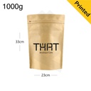 1000g Kraft Stand Up Ziplock & Valve Bag 250/ctn