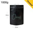 1000g Black Stand Up Ziplock Valve Bag 250/ctn