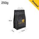 250g Black Flat Bottom Ziplock Valve Bag 300/ctn