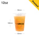 12oz PP Plastic Injection Cold Frosted Cup 90m 500/ctn
