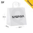 #8 White Paper Twisted Handle Bag Size 34x34x20cm