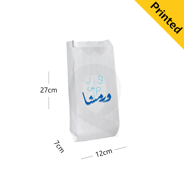 12x7x27cm Satchel White Paper Bag 1000/ctn