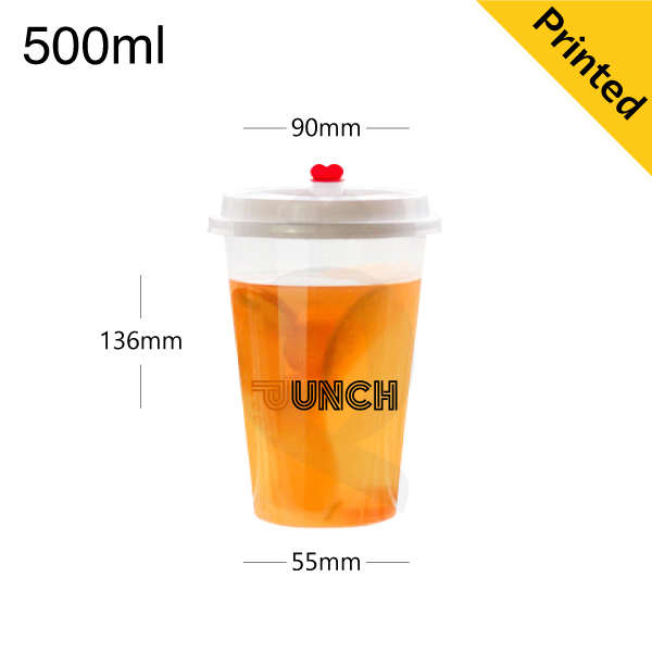 500ml PP Plastic Injection Cold Beverage Clear Cup 90m 500/ctn