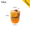 12oz PET Plastic U Shape Cup 1000/ctn