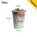 16oz/98mm PET Plastic Cold Beverage Cup 1000/ctn