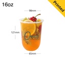 16oz PET Plastic U Shape Cup 1000/ctn