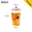 600ml PP Plastic Cold Beverage Cup 500/ctn