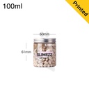 100ml/60mm PET Plastic Jar Alu Cap 100/ctn