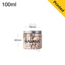100ml/70mm PET Plastic Jar Alu Cap 150/ctn