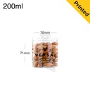 200ml/70mm PET Plastic Jar Clear PP Cap 100/ctn