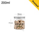 200ml/70mm PET Plastic Jar Alu Cap 100/ctn