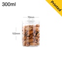 300ml/70mm PET Plastic Jar Clear PP Cap 100/ctn