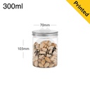 300ml/70mm PET Plastic Jar with Alu Cap 100/ctn