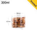 300ml/90mm PET Plastic Jar Clear Cap 100/ctn