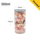 500ml/70mm PET Plastic Jar Alu Cap 100/ctn