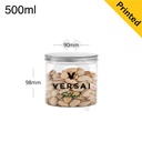 500ml/90mm PET Plastic Jar Alu Cap 100/ctn