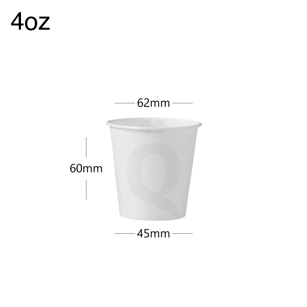 4oz Single Wall White Paper Cup 1000/ctn