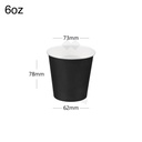 6oz Single Wall Black - White Paper Cup 1000/ctn